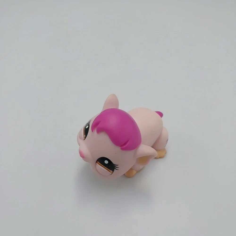 Littlest Pet Shop Pink Guinea Pig LPS #1406 Brown Eyes‎